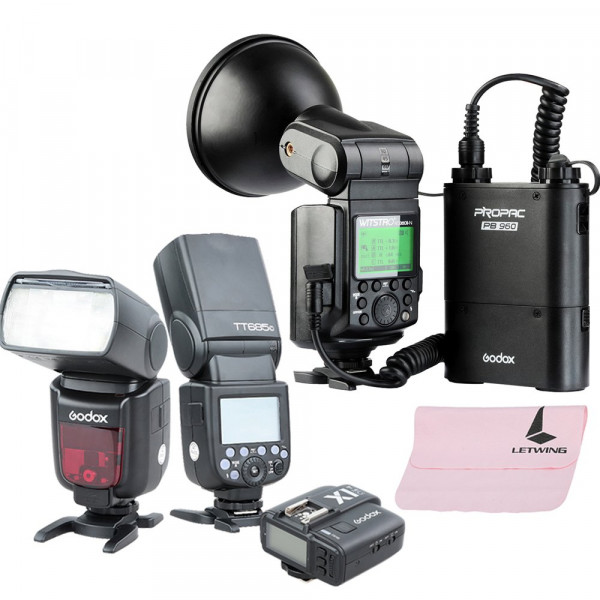 Godox WITSTRO ad360ii-c TTL Leistungsstark + PB960 Lithium Power Pack Schwarz + X1 C TTL Speedlite Transmitter + tt685 C Kamera Flash + S-Type Bowens Speedlite Halterung für Canon EOS Kamera-39